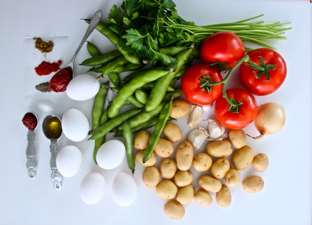 Passover Shakshuka ingredients