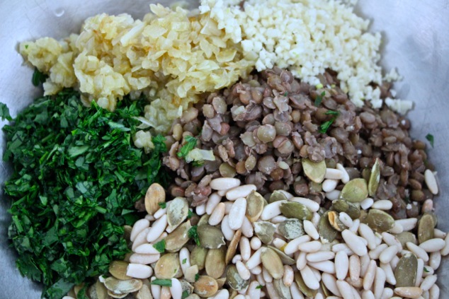 vegetarian kabobs ingredients in a bowl