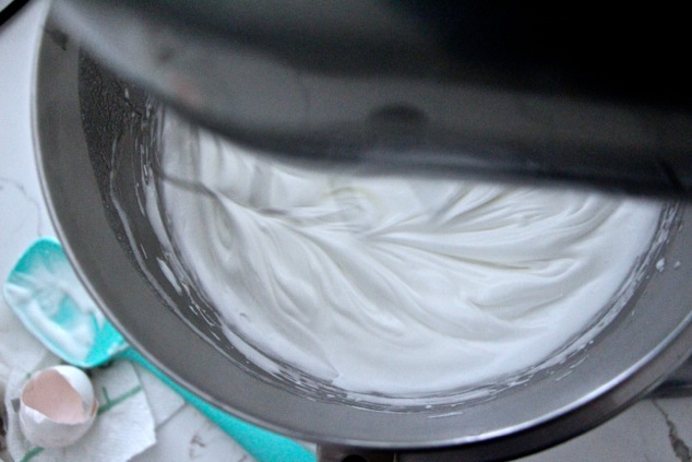 beating egg whites up close