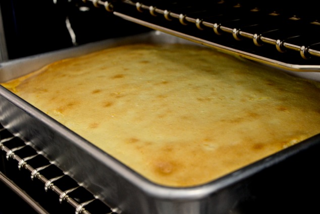 cheesecake baked in oven