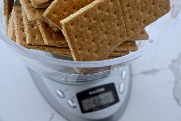 Graham crackers on scale
