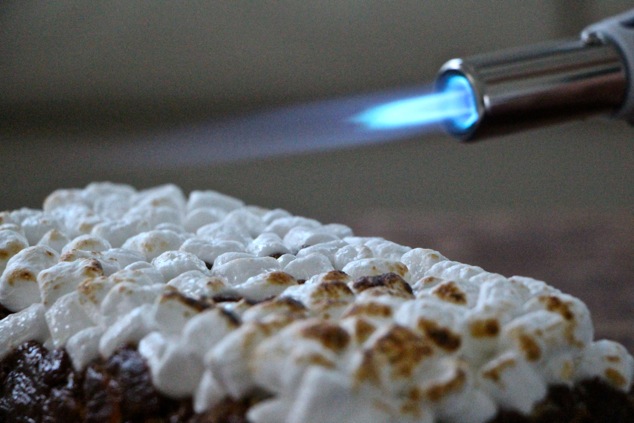 burning mini marshmallows up close