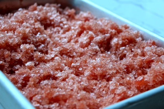 granita is scraped and ready