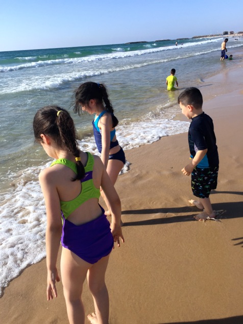 kids in Ashkelon beach