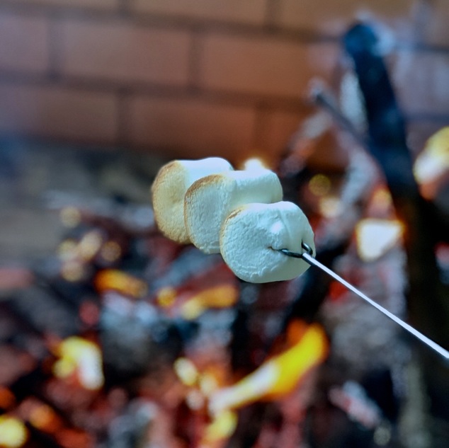 roasting marshmallows