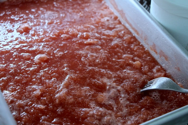 scraping granita slushy