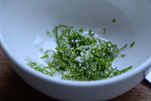 sugar coated lime zest