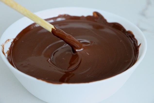 melted chocolate in a bowl