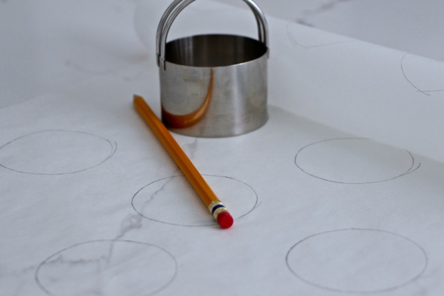 tracing circles on partchment paper