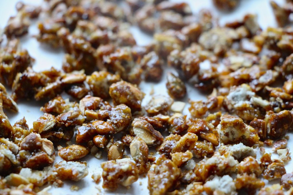 candied pumpkin seeds up close