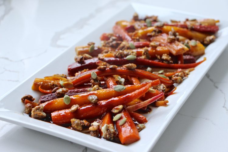 glazed carrots served