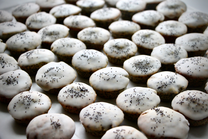 poppy seed lemon muffins ready